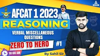 Verbal Miscellaneous Questions #1 AFCAT  Reasoning | AFCAT 1 2023 Classes | AFCAT 2023 preparation