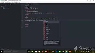 How to create an upload button in html