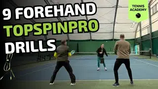 9 Easy On Court Forehand Drills Using TopspinPro (For Players & Coaches)