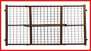 Great product -  Position & Lock Tall & Wide Baby Gate, Pressure-Mounted, Farmhouse Collection