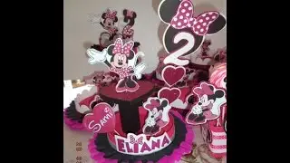 Como hacer Centro de mesa MINNIE de una base - DIY