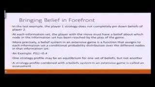 Lecture 56:  Introduction to Perfect Bayesian Equilibrium (PBE) - Modelling and Analysis