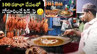 Hyderabad Street Food | Kalyan Nagar | Fish Fry @ 20 Rs Only | 100 Varieties | Indian Street Food