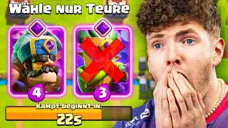 😱🤑NUR TEURE KARTEN WÄHLEN, BIS ICH 10 SIEGE HABE... | Clash Royale Deutsch