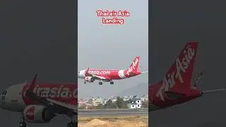 Thai AirAsia Landing#kathmanduairport #aviation #nepal #subscribe #internationalflights #share