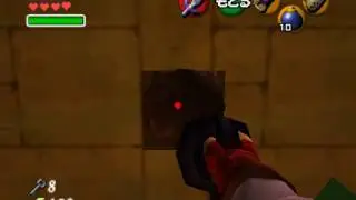 (N64) Ocarina of Time - Master Quest - Hookshot through a Boulder in Spirit Temple