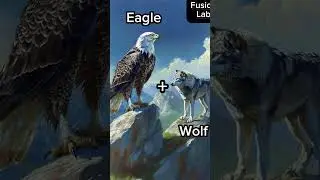 Eagle-Wolf Hybrid: a fusion of wolf strength and eagle wings, brought to life with AI! #AIArt