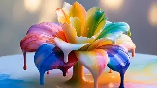 You never seen a flower like this before😍 |liquid colour ASMR 