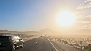 Driving through HUGE Sand Storms from Vegas to LA