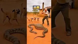 Snake 🐍 and Dog 🐕 😱😱 #shorts #dog  #snake #mrbeast #trends  #video