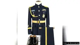 Men Black Uniform Suit High Quality Ceremonial Office Work Uniforms Formal Blazer Pants Black Securi