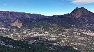 Topographic map with settlements, Detailed perspective capturing natural and humanmade features