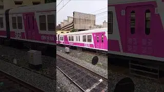 Brand New South Eastern Railway Alstom Pink EMU Rakes were Spotted beside Howrah Car Shed.