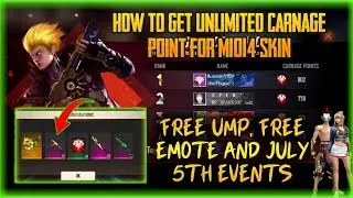 Free fire how to get unlimited carnage points, free legendary gun and emotes tricks tamil | TGB