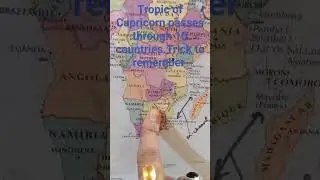 Tropic of Capricorn passes through howmany countries?Trick to remember #OPSCOAS #UPSC#PrelimsBooster