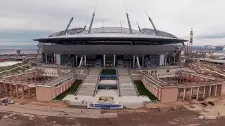 Стадион &laquo;Крестовский&raquo; / &laquo;Зенит-Арена&raquo; с воздуха. Апрель 2016