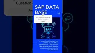 sap database ,#shorts #subscribe #abapprogramming #sap