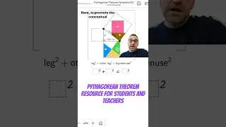 ⁠Захватывающая математическая доска: теорема Пифагора (V1) #mathteacher #mathteachers #pythagorea...