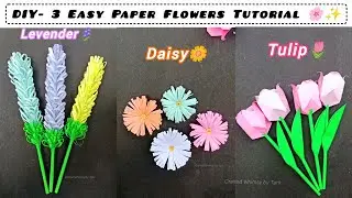 Amazing 3 Easy Paper Flowers🌸 | DIY Paper Flower Tutorial #diy #shorts #papercraft #handmade #viral