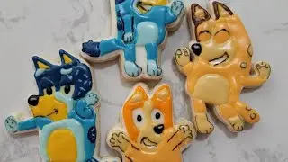 Bluey royal icing cookie decorating compilation