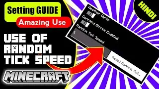 Use Of Random Tick Speed in Minecraft in Hindi | How To Play Minecraft in Hindi | Minecraft Guide