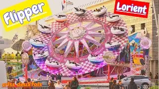 Fête Foraine ; Lorient ; Flipper ; Manège ; Place Jules Ferry ; Hiver ; Morbihan ; Bretagne ; France