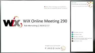WiX Online Meeting 290