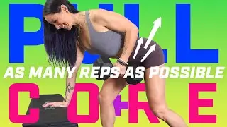 10 Minute AMRAP Workout with Dumbbells | Back, Biceps & Core | Build Muscle & Get Lean!
