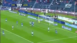 GOL FABIO SANTOS CRUZ AZUL 1-0 LE&Oacute;N