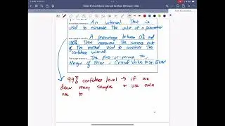 Notes 8.1 Confidence Interval for a Mean- Population Standard Deviation known