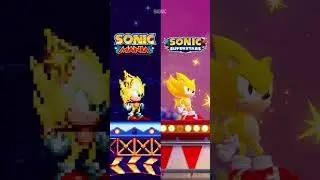 Idle Animation Super Sonic Mania vs Superstars #shorts #sonic