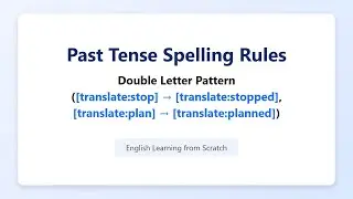 Past Tense Spelling Rule Explained | Double Letter Verbs Made Easy
