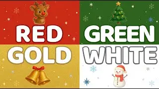 Christmas Colors for Children 🎄 | Learn Red, Green, Gold, White!