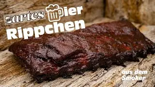 zartes Bier Rippchen aus dem Smoker | Spareribs (St. Louis Cut) mit Bier