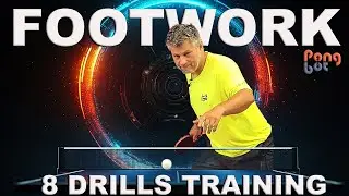 🏓 8 Footwork Drills | Progressive Training System With Former Olympian| 1-Hour Drills🤖#pongbot