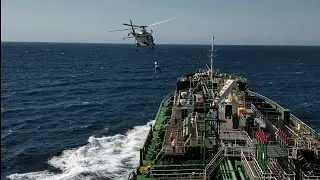 Pilot Embarking & Disembarking Onboard Ship by Helicopter