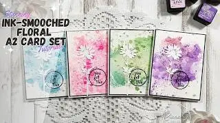 Урок по созданию яркой открытки формата А2 с цветочным рисунком, выполненным чернилами.