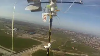 Kite onboard setup for in situ measurement of relative flow