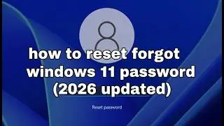 how to reset forgot windows 11 password (2026 updated)