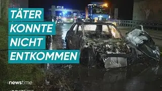 Schwerer Unfall auf der A1: Fahrer soll zuvor seine Ex-Frau getötet haben