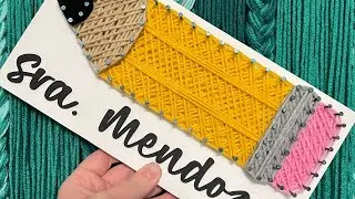How to Make a Pencil String Art for a Teacher Gift!
