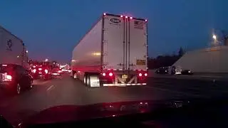 Semi says thanks by flashing lights