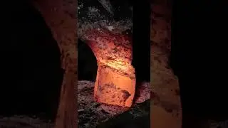 Forging viking bearded axe-head from leaf spring