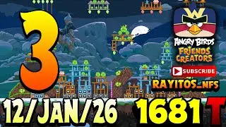 Angry Birds Friends Level 3 Tournament 1681 Highscore  POWER-UP walkthrough