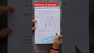 Numerical of Elasticity of Demand #commerce #economics #demand #class11 #microeconomics
