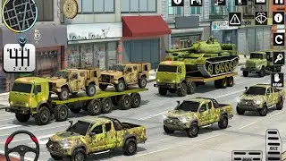 US Police Car Transporter  Game City  Cargo Truck, Cargo Ship, And Cargo Airplane game Play #4