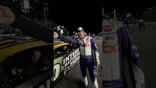 Denny Hamlin shows Christopher Bell where victory lane is at Daytona 😂
