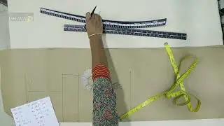 Deep neck kurta paper drafting 