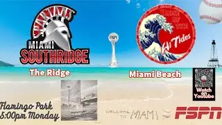 2025 The southridge Spartans vs Miami Beach hi-tides in a 6A district 16 Baseball at Flamingo park ￼