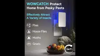 Innovative Double-Sided Flying Insect Trap for House Indoor, Plug-in Light Bug Catcher Killer